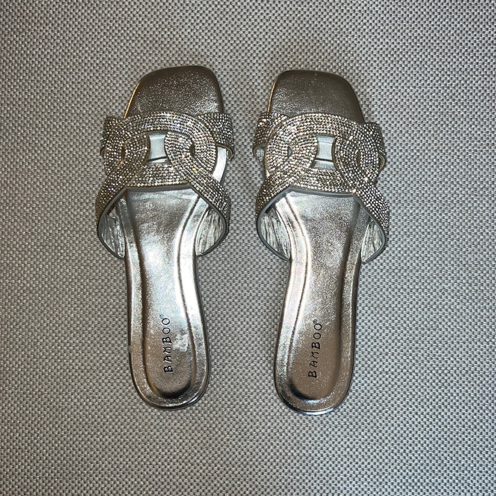 Brand new silver sandals